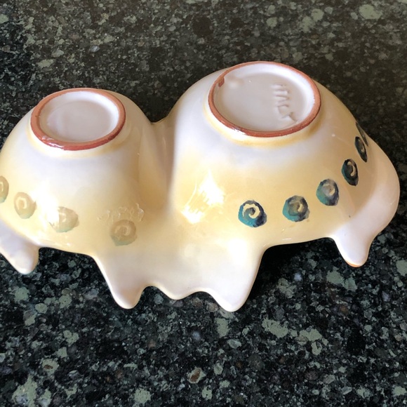 Doubles Cat Art Ceramic Tidbit Trinket Dish Made in Italy - Picture 8 of 12